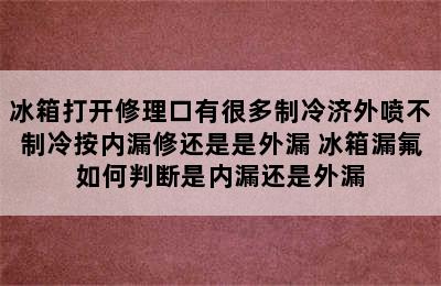 冰箱打开修理口有很多制冷济外喷不制冷按内漏修还是是外漏 冰箱漏氟如何判断是内漏还是外漏